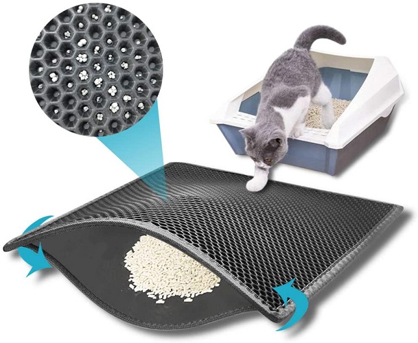 kaxionage Cat Litter Mat, Litter Box Mat,